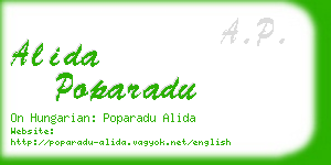 alida poparadu business card